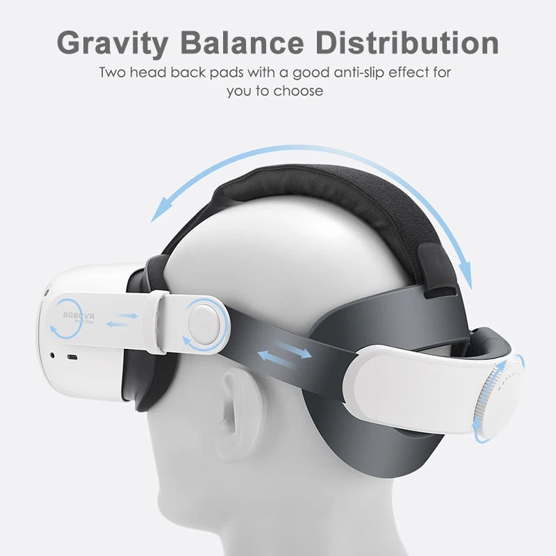 BOBOVR M1 Plus Compatible with Oculus Quest 2 Elite Strap Airy Esport Head Strap Breathable Enhanced Support Form Accessories