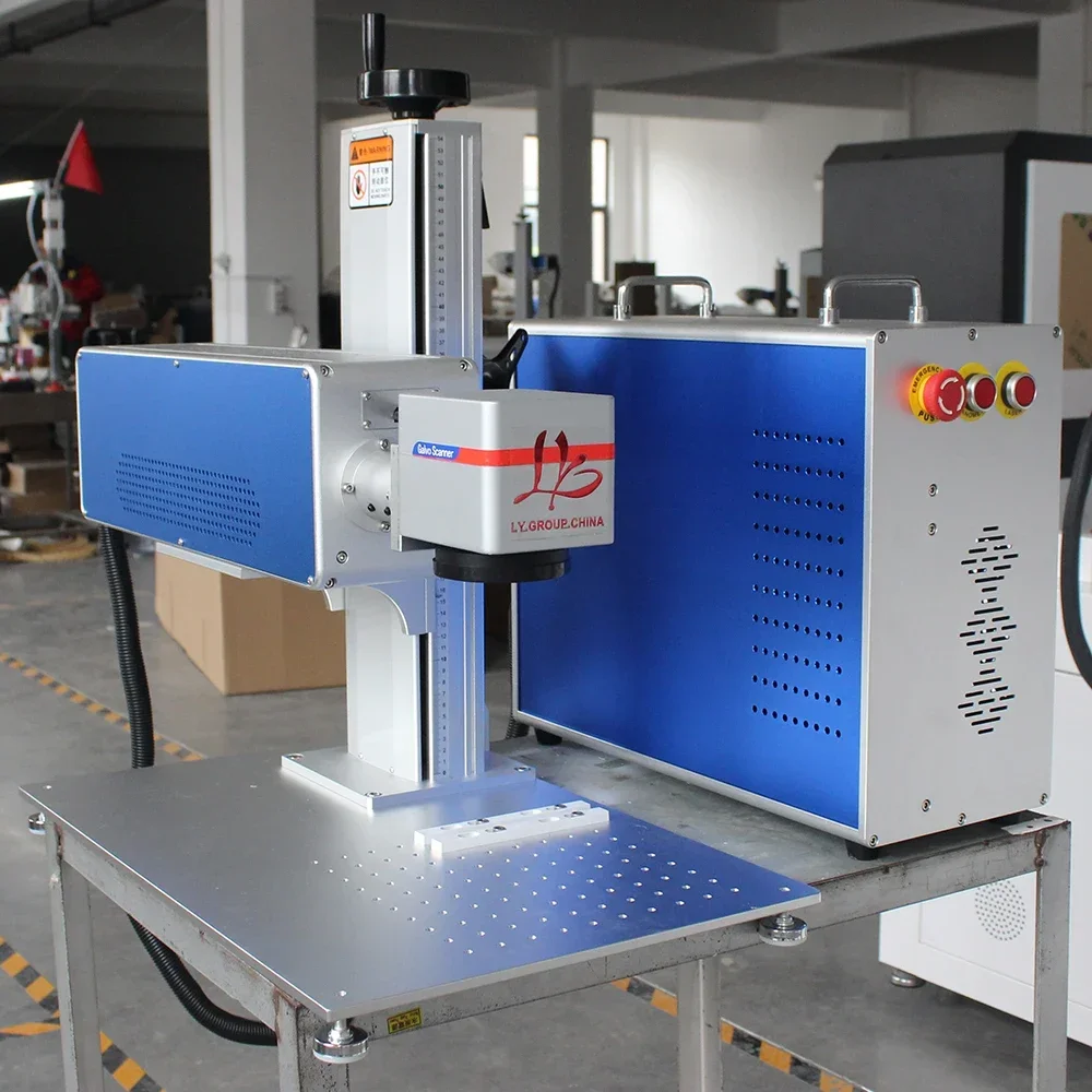 DAVI 60W CO2 Fiber Laser Marking Machine 40W Wood Engraver with Rotary Axis and Smoking Instrument for Non-Metal Material