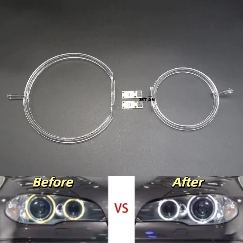 سيارة العلوي DRL رقاقة دليل قطاع لسيارات BMW X5 E70 2011-2013 النسخة الأوروبية عين الملاك الضوء الأبيض الصابورة مصباح ليد مصدر #1