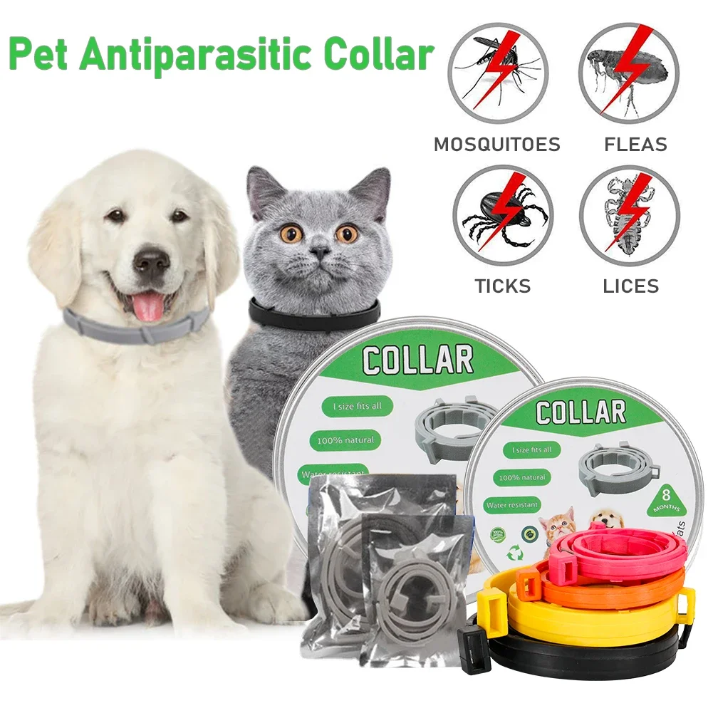 Extendable Pet Flea Collar Antiparasitic Necklace Personalized Anti Flea And Tick Big Dog Puppy Cat Anti-Flea Collar Ticks Dogs