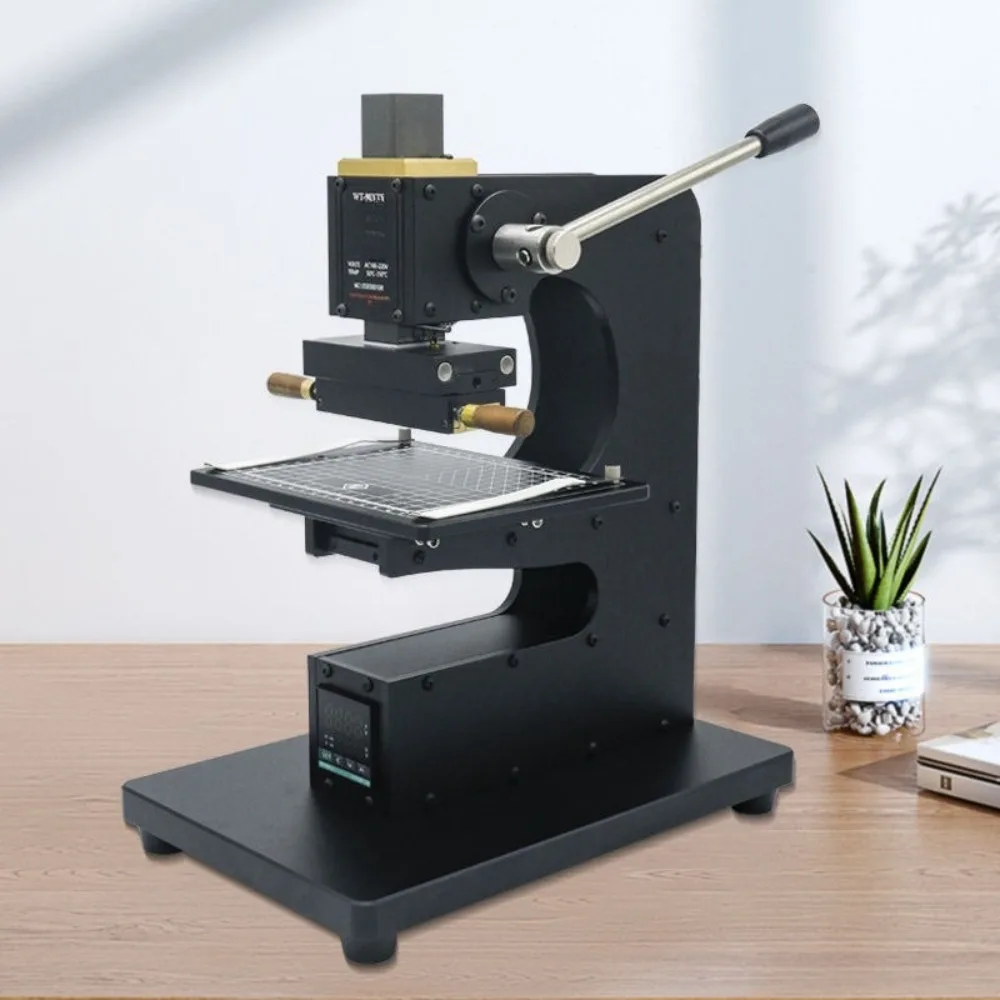 Hot stamping machine, suitable for pencil, PU leather, logo, trademark, wood marking and branding machines, wallet hot press 90X