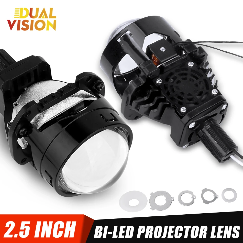 

2,5-дюймовые Bi-LED линзы-проекторы H4 H7 9005 9006 для автомобильных фар, ближний и дальний свет, 6000K, диодные, 300W, 30000LM, турбо-тюнинг