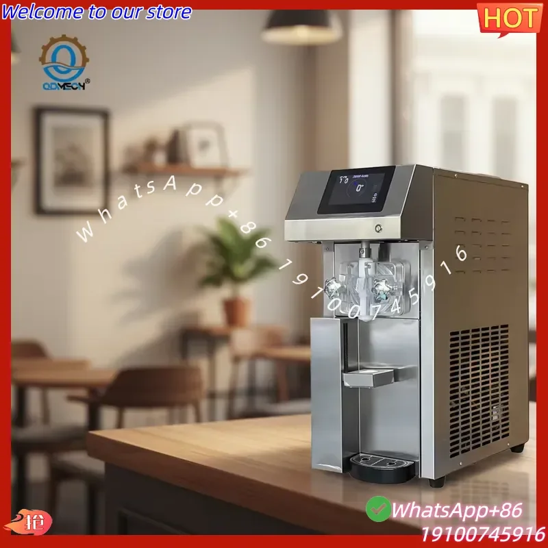 2026Hot QDMECH Self-Service Automatic Ice Cream Machine Commercial Frozen Yogurt Machine Soft Serve Ice Cream Machine