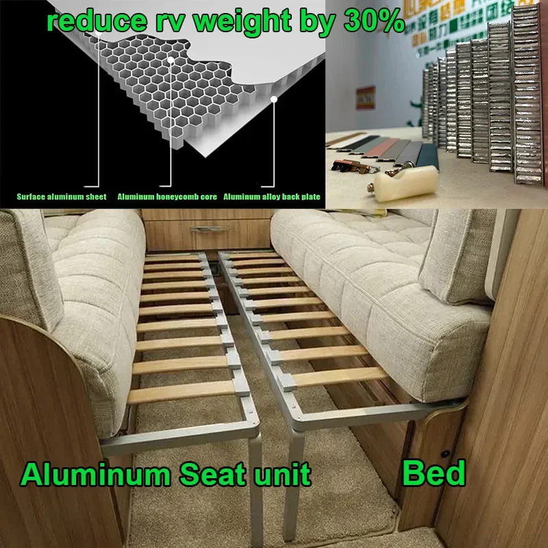 Camping waterproof fireproof aluminum spc surface rv bed New modern rv accessories for camper rv motorhome trailer