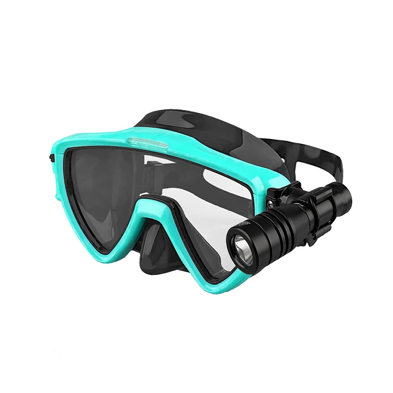 

anti fog single lens diving goggles freediving gear low volume scuba diving masks with diving light