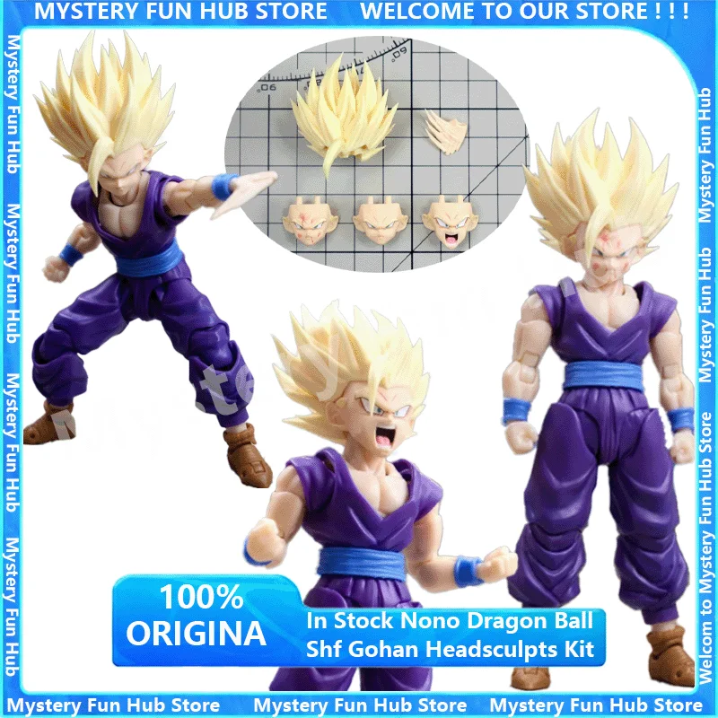 

Оригинальный набор сменных головных уборов Nono Dragon Ball SHF Gohan: аксессуары для фигурки Гохана, модель Сон Гоку, коллекционные игрушки, подарки