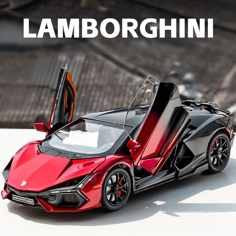 

1:24 Lamborghini Revuelto Supercar Alloy Car Diecasts & Toy Vehicles Metal Toy Car Model Sound and Light Collection Kids Toy