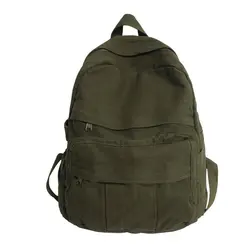 Mochila vintage para mulheres, mochila de grande capacidade para meninas do ensino médio, mochilas de lona simples e elegante coreano 2024