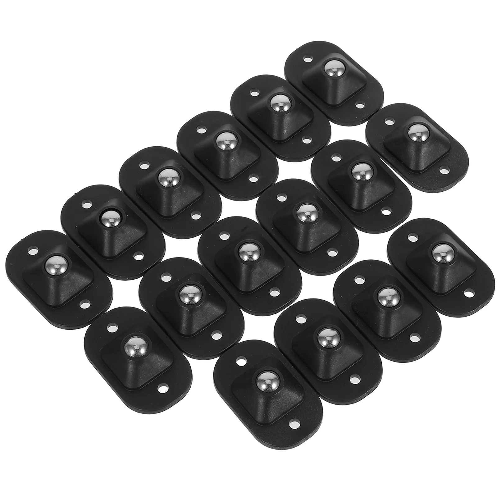 

16pcs White Single Swivel Casters Furniture Moving Wheels Adhesive Design Smooth Movement Universal Jointed Wheel Plastic