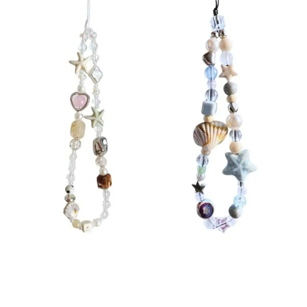 

Милая подвесная цепочка для телефона с бусинами, звездами и жемчугом, ремешок на запястье для телефона, ручной работы, шнурок-подвеска для цифровой камеры