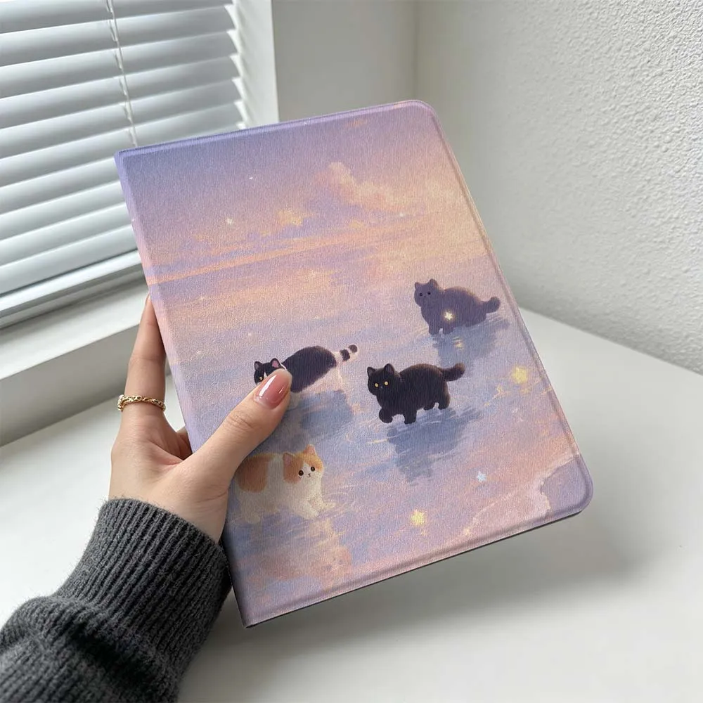 Cartoon Orange Cat Cover For Huawei MatePad MediaPad MagicPad Honor Pad 10 9 8 X10 X9 X8 Pro Soft Inch Tablet Case