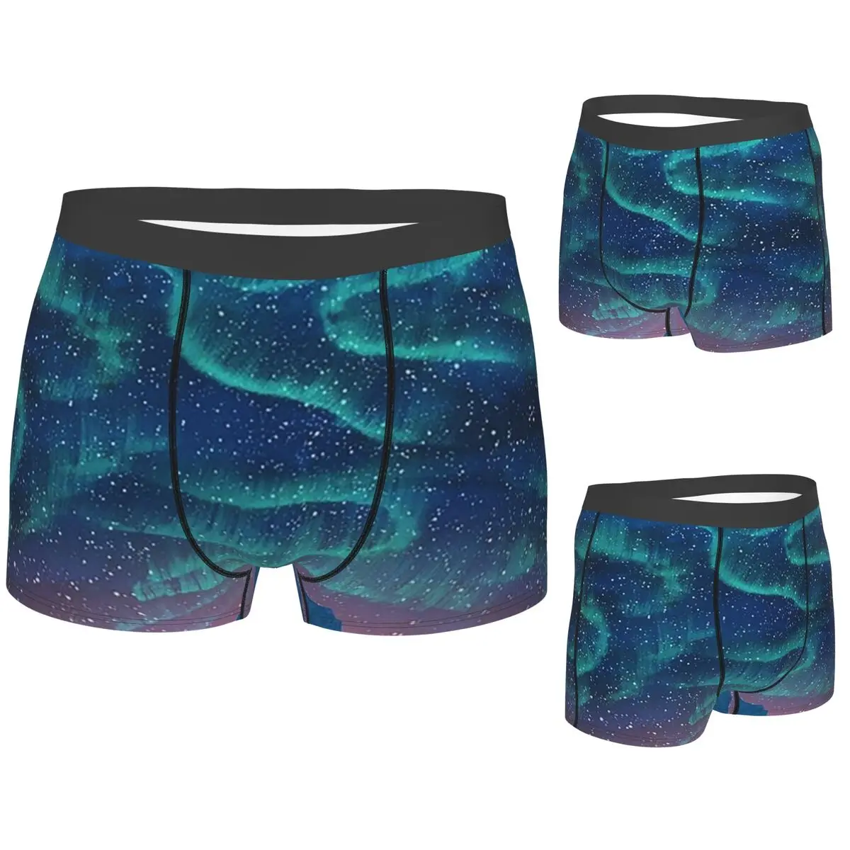

Boxer Underpants Shorts Aurora Borealis Over Mountain Panties Male Comfortable Underwear for Homme Man Boyfriend Gifts