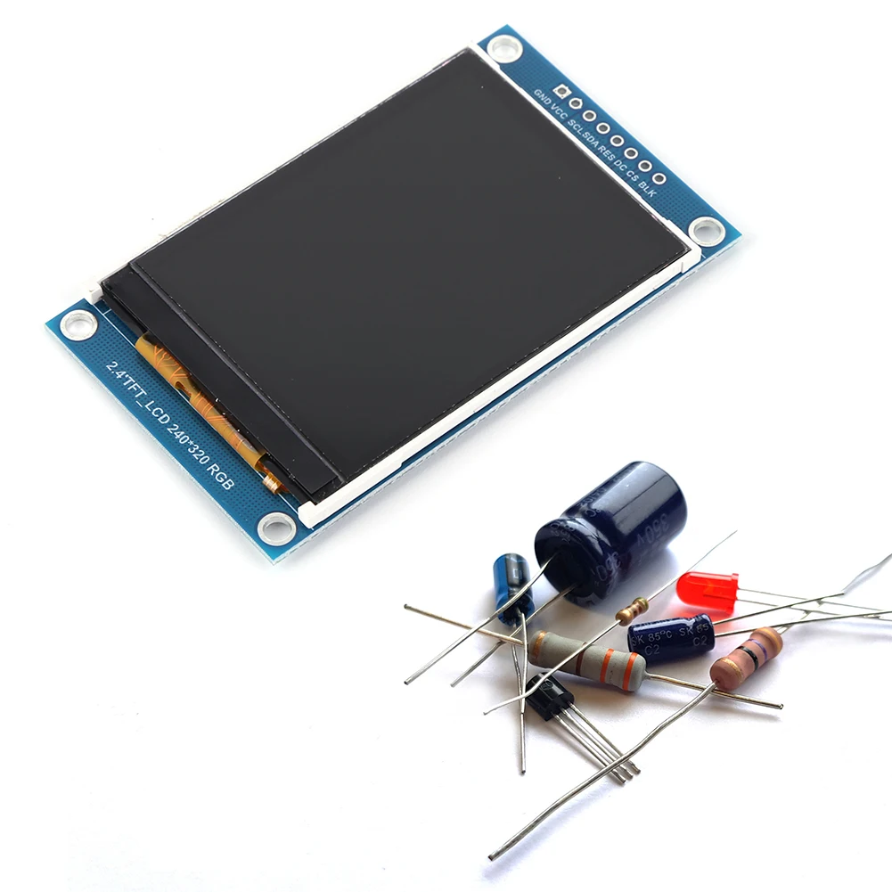2.4 Inch Color LCD Display Module SPI Interface ILI9341 TFT LCD Display Shield Board 3.3V 240*320 Pixels Electronic Components