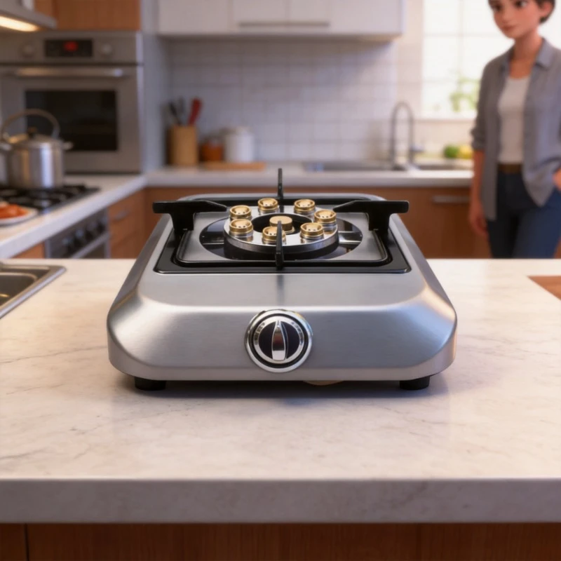 Portable Tabletop Single Burner Gas Stove Low Pressure Concentrated Fire Household Kitchen Cooking Appliance