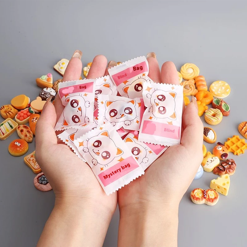 

5/10/30/60pcs Resin Food Blind Box Model Home Kitchen Accessories Statue Creative Decoration Desktop Holiday Children's Gift