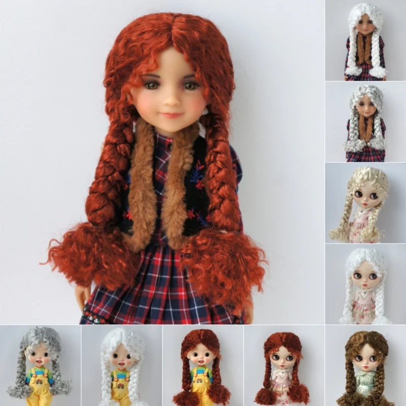 

Jusuns Full Sizes Doll Hair JD792 1/12 1/8 1/6 1/4 1/3 SD DOD Blythes Long ionized curly Wigs with Double braids