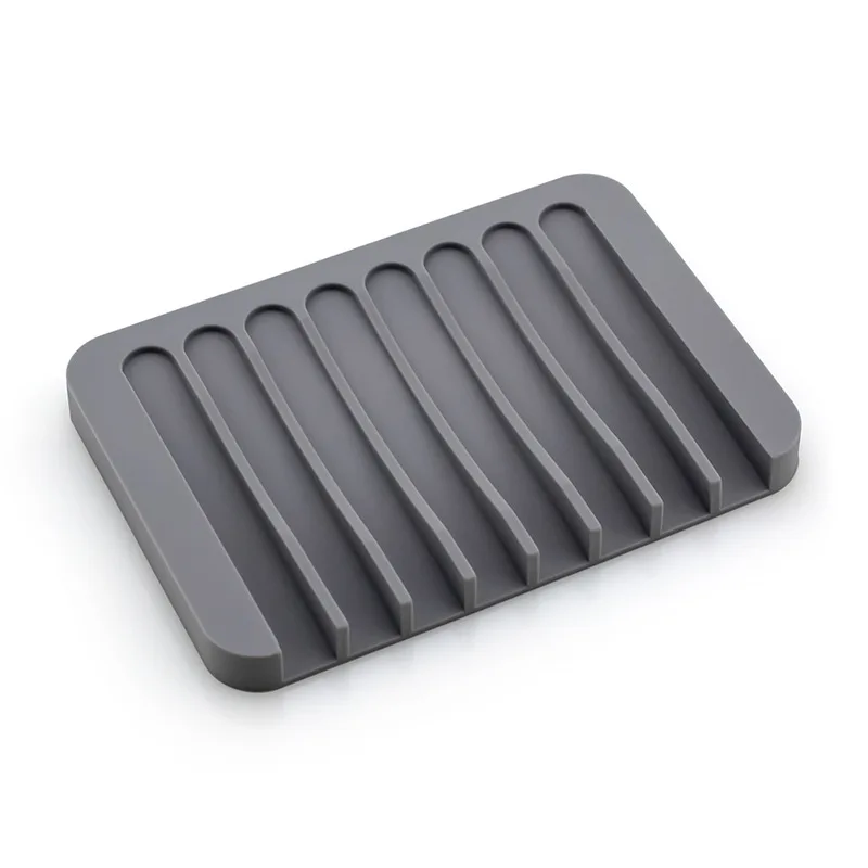 Silicone Soap Dish Tray Holder Anti-slip Waterproof  Anti-drop Soap Rack Plate Container Bathroom Accessories Storage Organizer