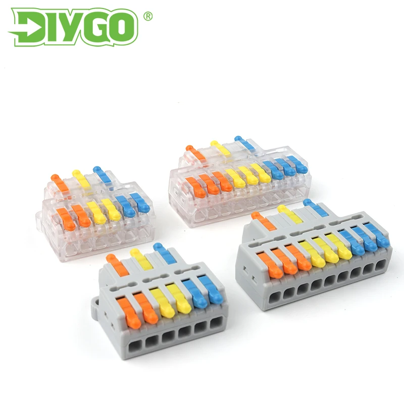 10/25PCS 1 in multiple out Docking Cable Conectors Universal Wiring Compact Conductors Push-in Terminal Block For Home lighting