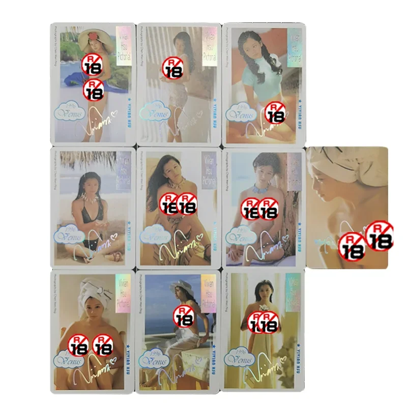 10 unids/set tarjetas pornográficas femeninas sexis Vivian Hsu pictóricas Apas Syulan Venus fotografías grabado Idol colección tarjetas regalos