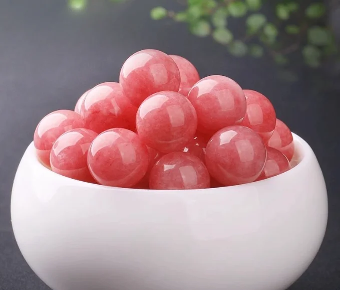 50 pcs Red patterned stone jadeite scattered pearl crystal jewelry accessories