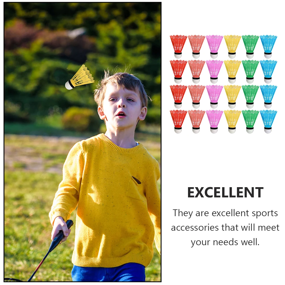 

36 Pcs Colorful Plastic Balls Badmintonn Professional Shuttlecocks Training Leisure Useful Pvc Student
