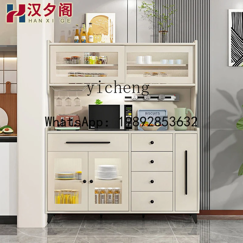 

rock slab dining side wine cabinet integrated wall high cabinet kitchen cupboard