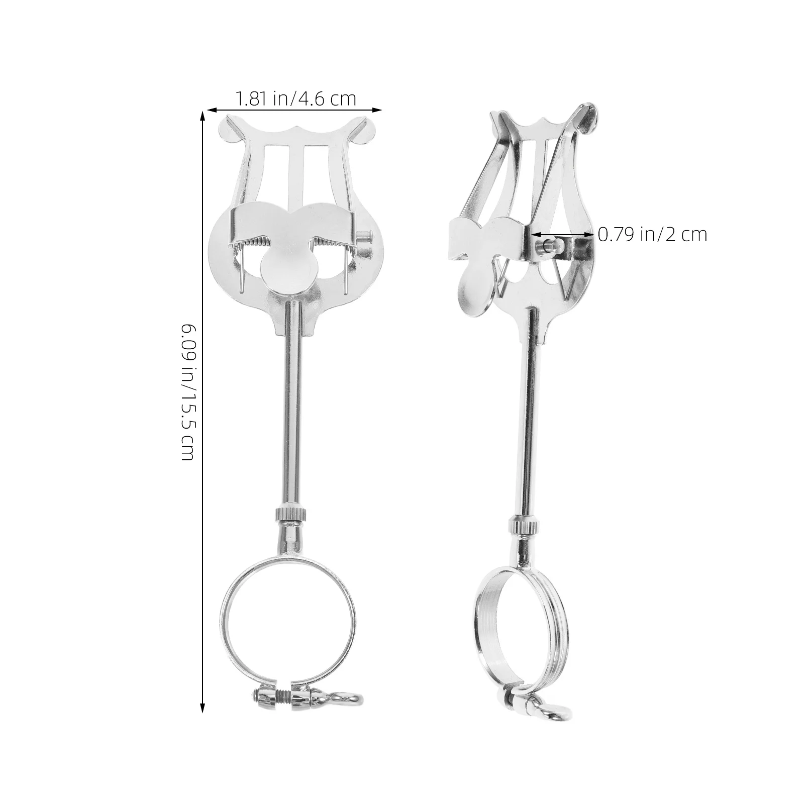 1 قطعة حامل النتيجة الكلارينيت الفضة خفيفة الوزن أداة الرياح ورقة مشبك الموسيقى حامل محمول للأوركسترا #2