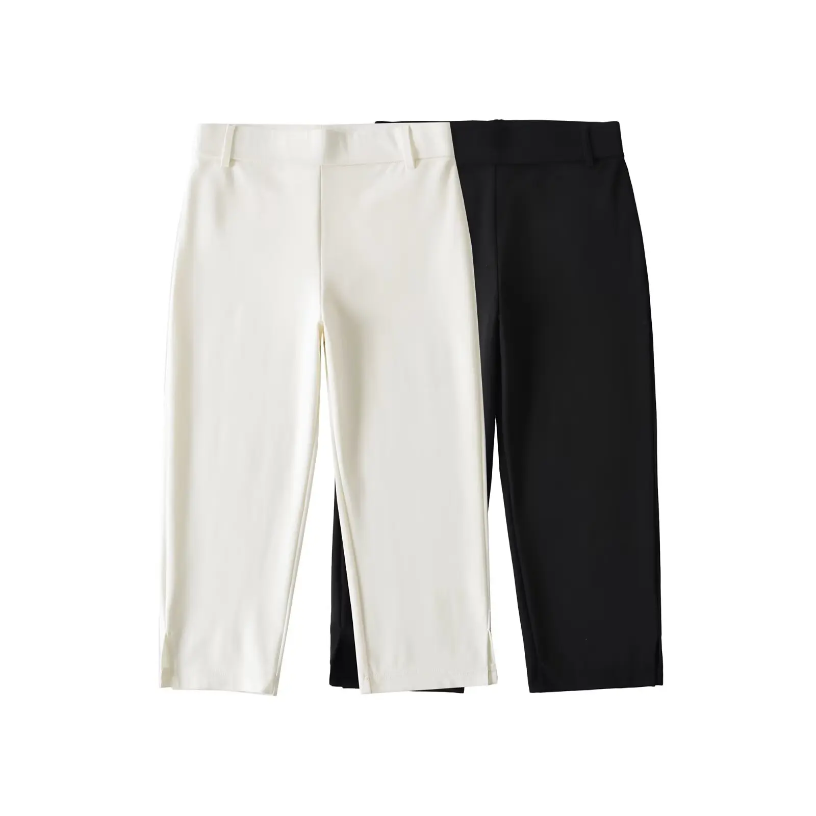 Sweet Spicy Girl Low Waist Hip Lifting Casual Split Seven-Foot Pants Pure Desire Internet Famous Elastic Waist Bodycon Holida...