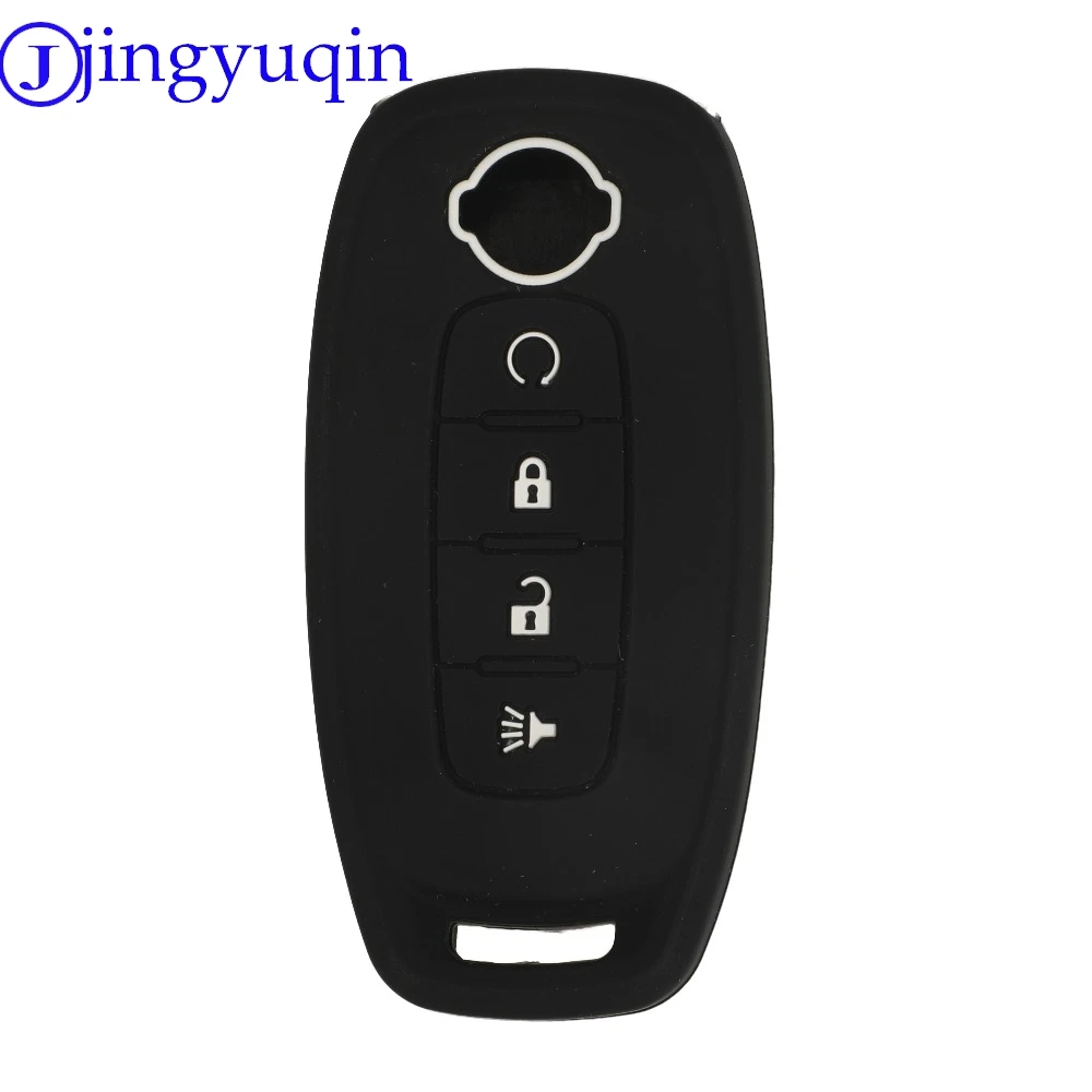 Jingyuqin New Remote Silicone Car Key Prtoective Case Holder Cover For Nissan Pathfinder Rogue Ariya Kicks X-Trial
