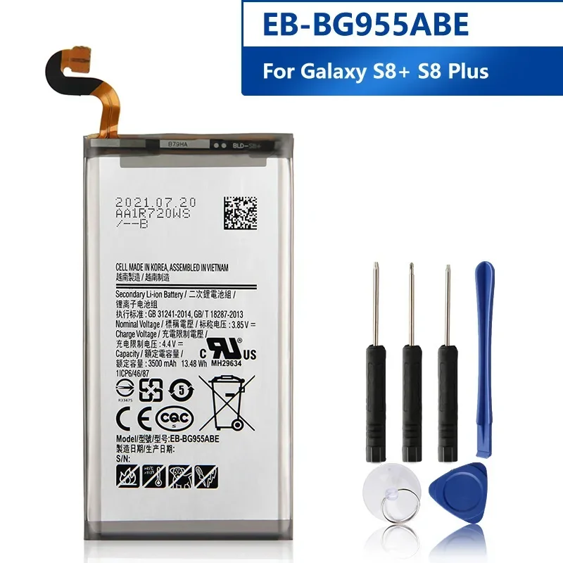 

Replacement Phone Battery EB-BG955ABE For Samsung GALAXY S8+ G9550 S8 Plus S8Plus SM-G955 EB-BG955ABA Battery 3500mAh