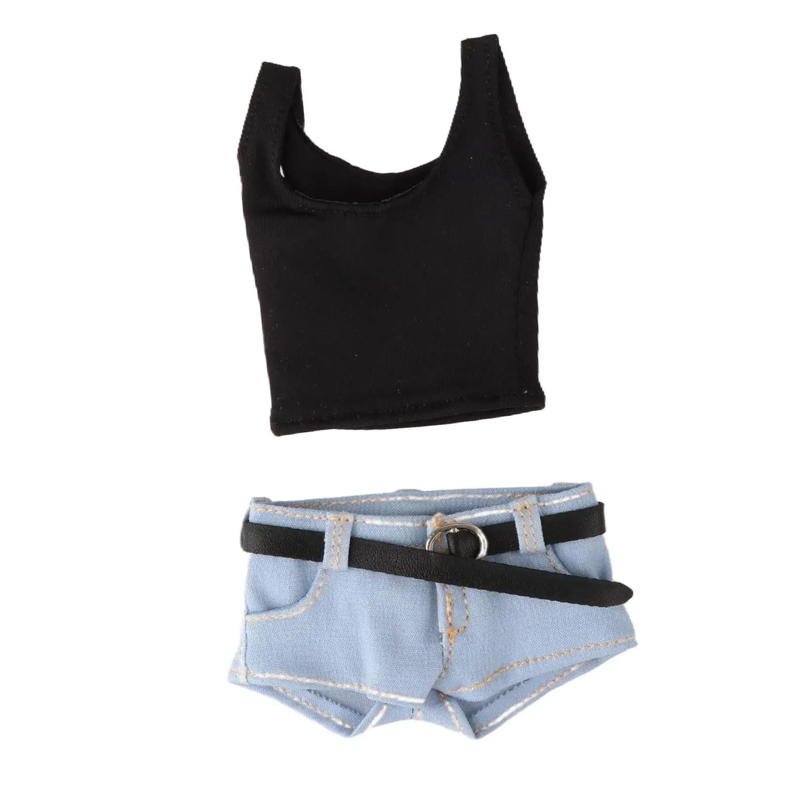 

Комплект женской одежды в масштабе 1/6 с поясом, кукольная одежда для 12-дюймовой фигурки