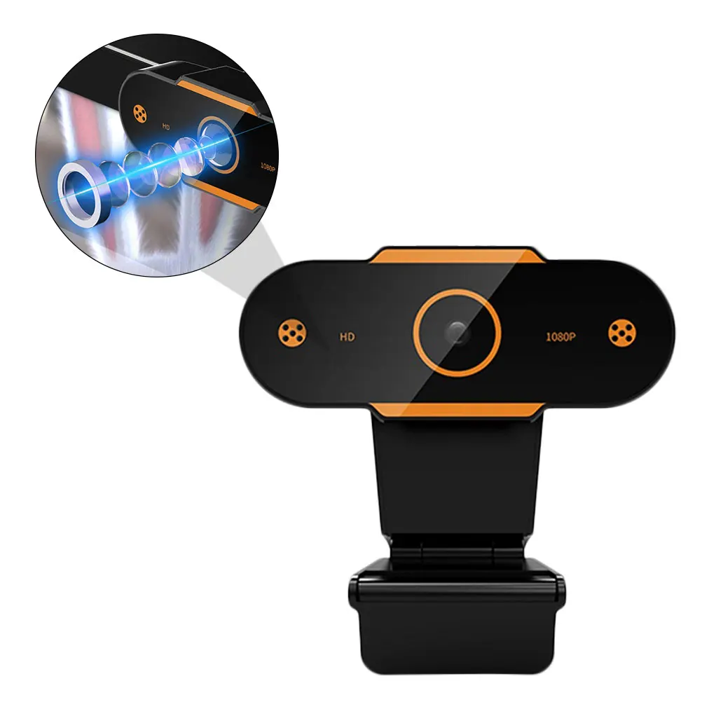 

720P High Definition Webcam Adjustable Base Live Broadcast Camera Online Course Video Conference Plug Play Usb Built-In
