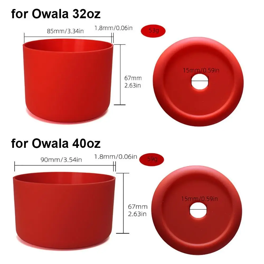 1Pcs Durable Anti-Slip Silicone Boot Colorful Protective Bottle Bottom Base Soft Cup Sleeve for Owala 24oz 32oz 40oz - view 5
