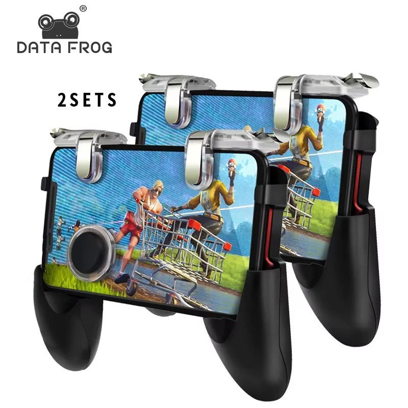 DATA FROG Mobile Phone Game Controller L1R1 Trigger Gaming Grip Joystick For PUBG 4.5-6.5 Inch iOS Android Smartphone