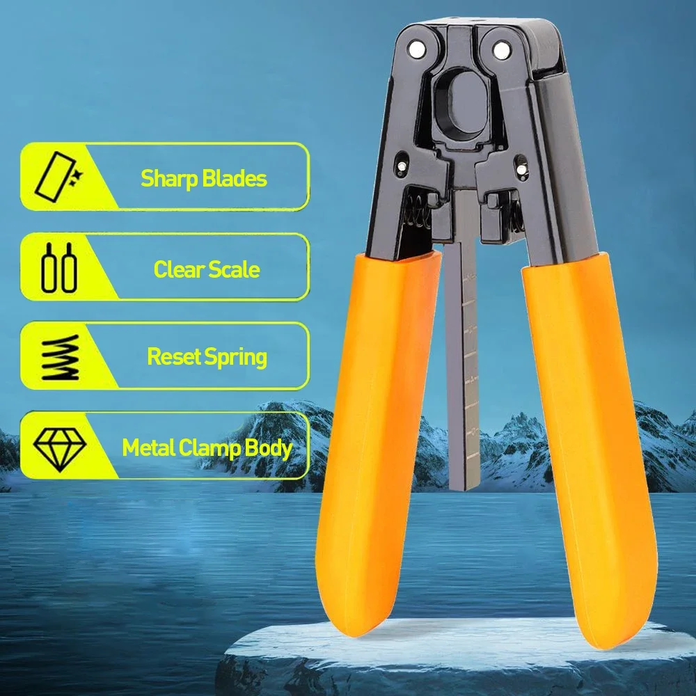 Natalink Fiber Optic Stripping Tool FTTH Fiber Optic Drop Cable Stripper Optical Pliers Hardened Metal Optical Pliers