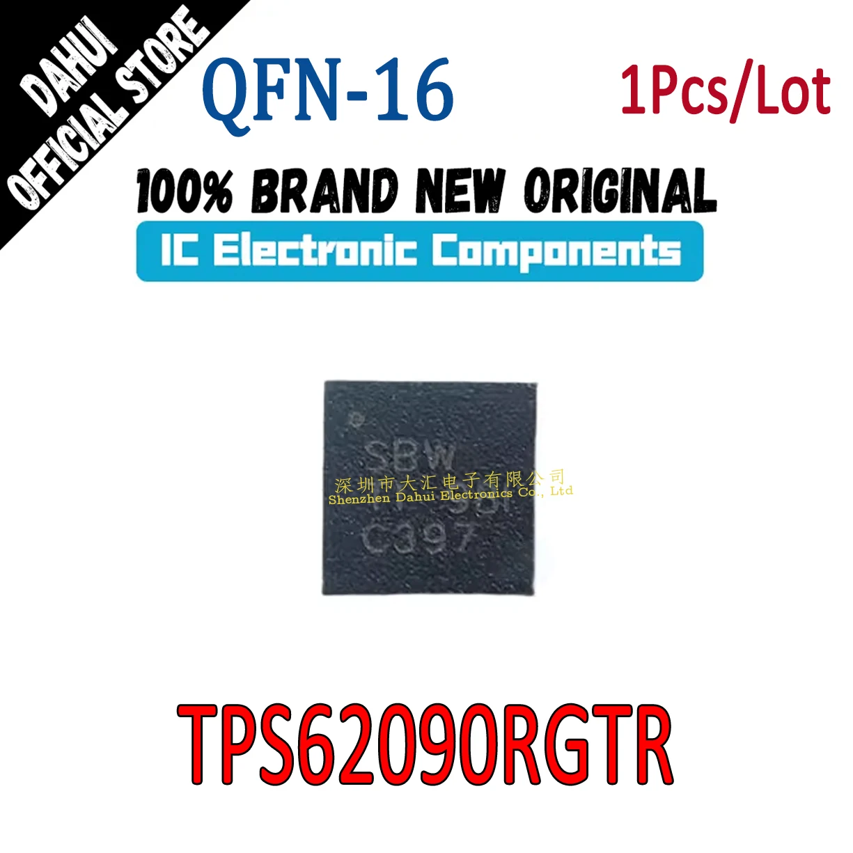

TPS62090RGTR SBW QFN-16 Switching regulator chip IC new original