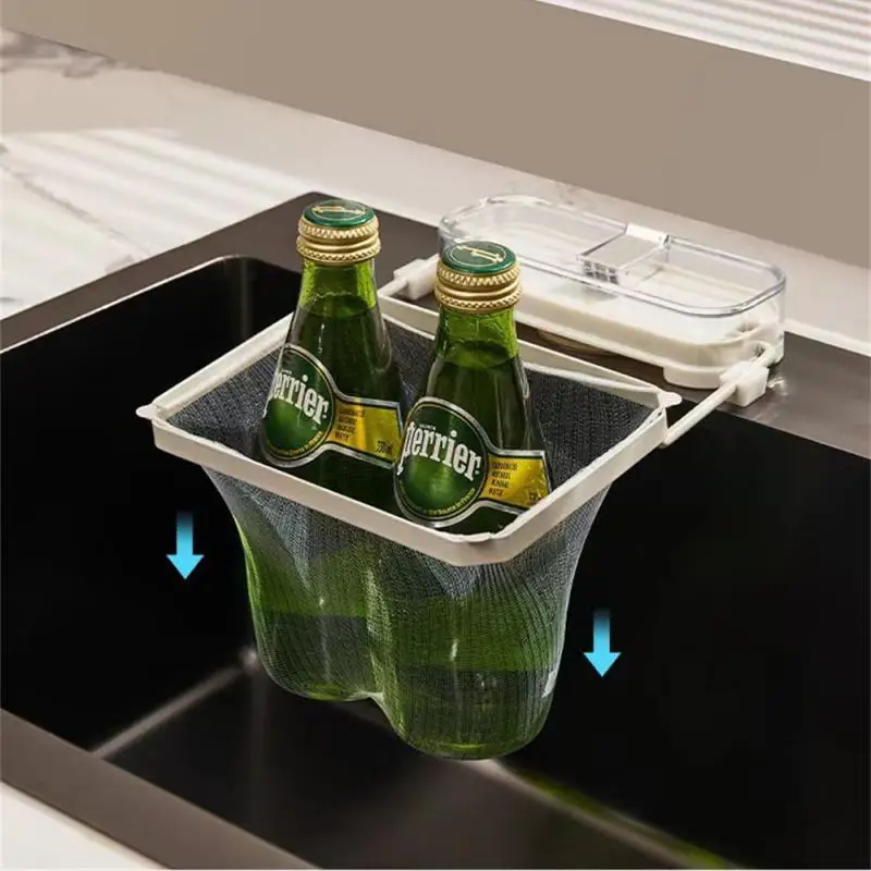 Suction Cup Sink Filter Screen Sink Organizer Kitchen Storage Bag Drain Rack Disposable Trash Bin Trash Can Garbage Cans ﻿