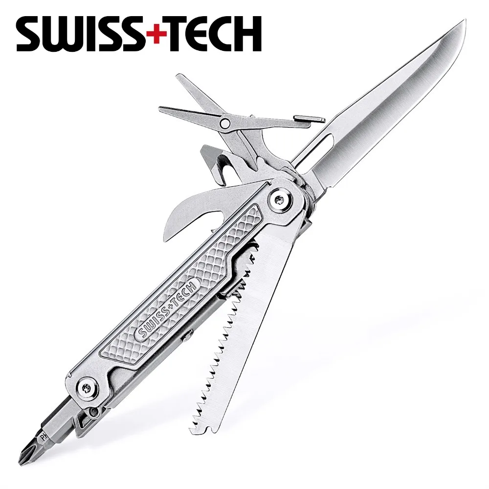 

SWISS TECH 11 in 1 Folding Knife Multi Knife Outdoor Pocket Mini Portable Knife Multitool Knife