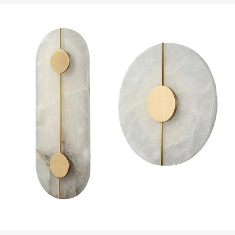 Golden simple marble hotel wall bracket light, soft light decorative wall lamp