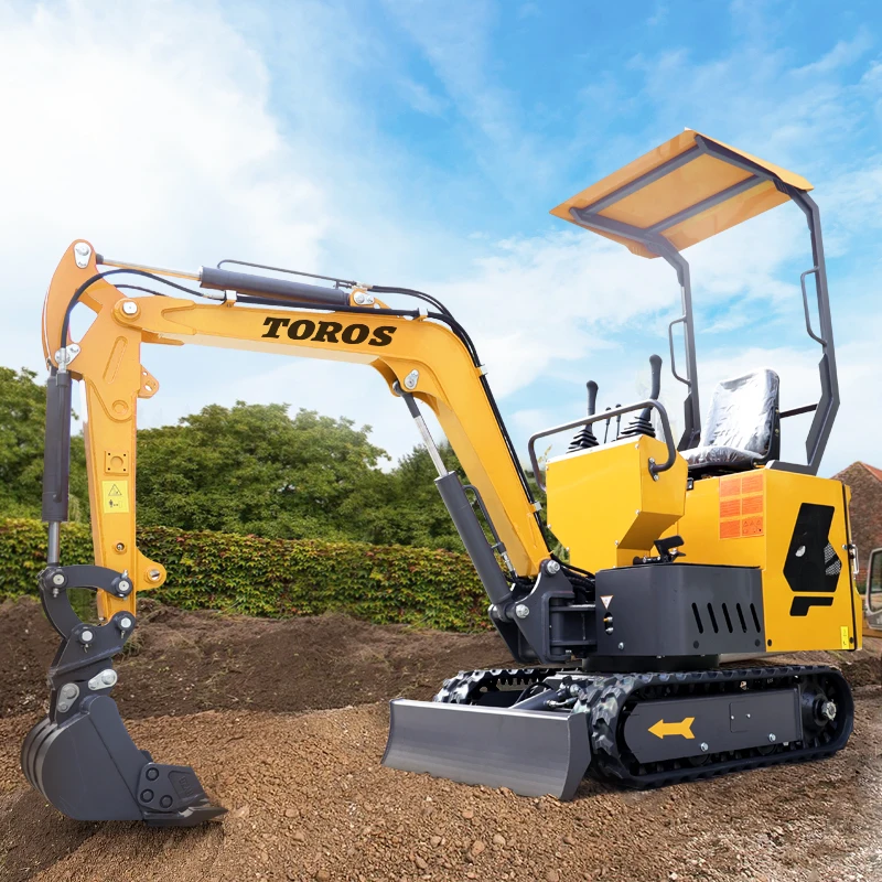 Customized  Digging Hydraulic Small Micro Digger 1 ton 1.2 ton mini Excavator  with closed cabin