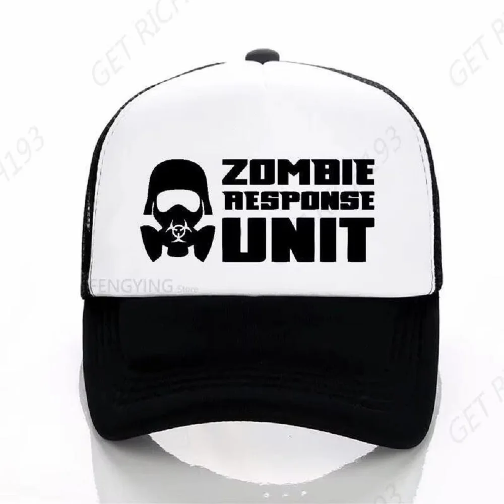 

Cartoon Zombie Response Unit Team Baseball Cap Hip-Hop Trucker Cap Unisex Casual Sports Mesh Hat