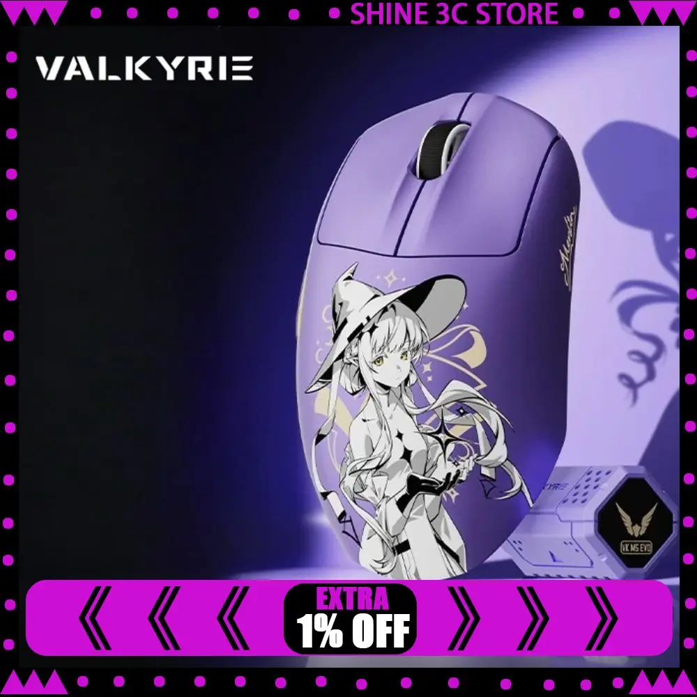VALKYRIE VK M5 EVO/Super Mouse Wireless Tri Mode 58g Lightweight Ergonomics 8k Low Latency Gaming Mouse Computer Peripherals