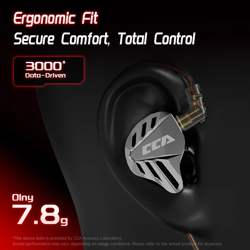 CCA Falcon Double-action HIFI In-ear Wired Game E-sports Headset 7.1-channel FPS Exclusive Listening Identification