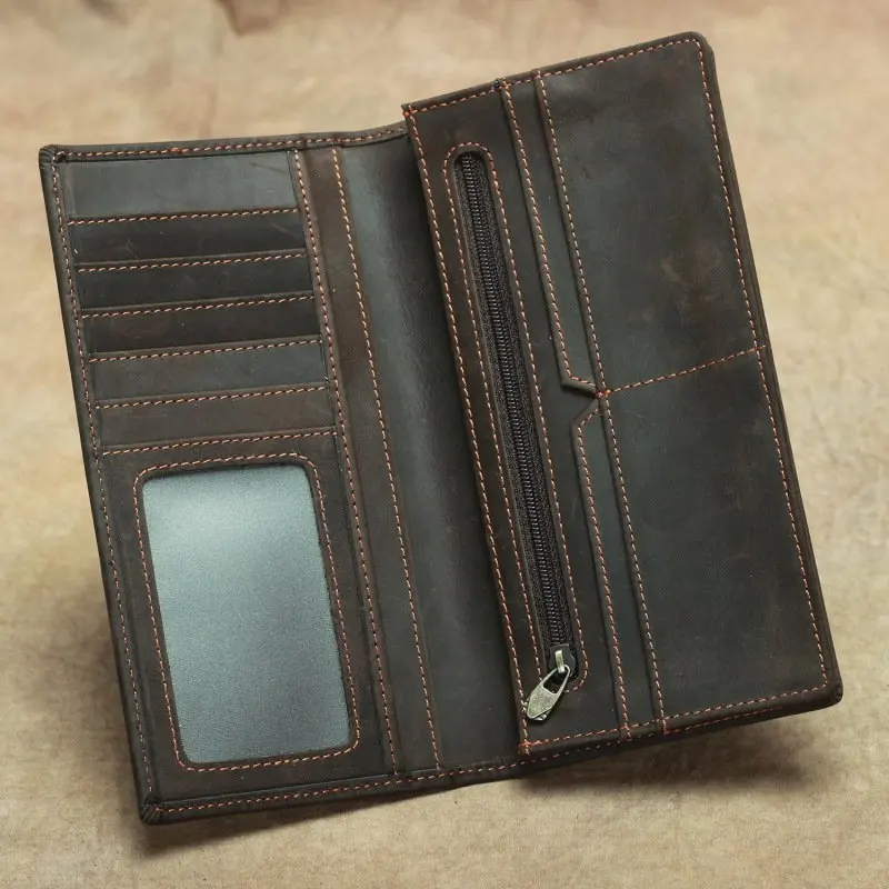 

Top Quality Genuine Cow Leather Wallet Men Hasp Design Short Purse With Passport Photo Holder For Male Clutch Wallets