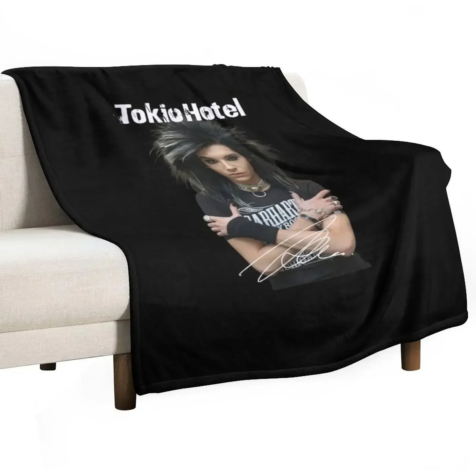 

Hot Tokio Hotel Shirt Bill Kaulitz Cotton Throw Blanket Bed covers Travel Luxury Designer Blankets