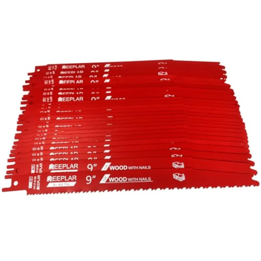 Stud and Nail sawzall Blades9 Inch 6/12 TPI Reciprocating Saw Blades Bi-Metal sawzall Blades Nail Embedded Wood -Pack …