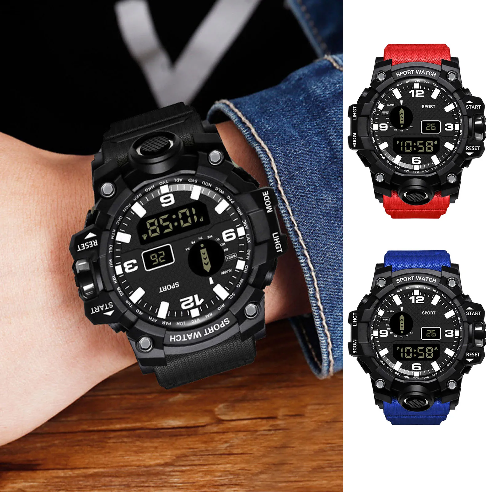 GORĄCA SPRZEDAŻ!!! New Arrival fajna gumka prędkościomierz RPM samochód Turbo Style cyfrowy zegarek LED na rękę prezent
