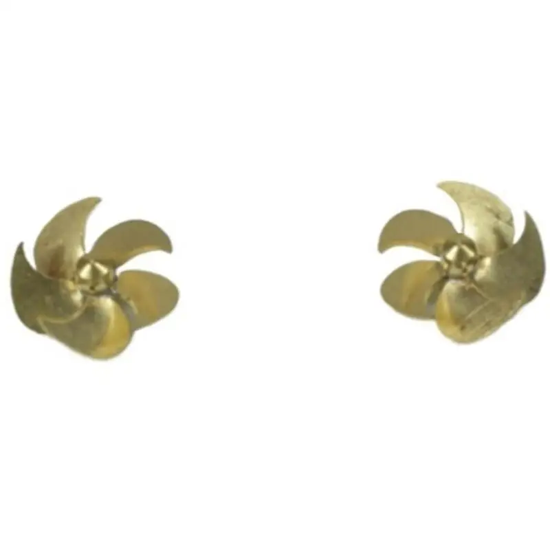 11.2mm 5-Blade Copper Propeller Set RC Boat 1/350 Scale 1mm Shaft CW CCW