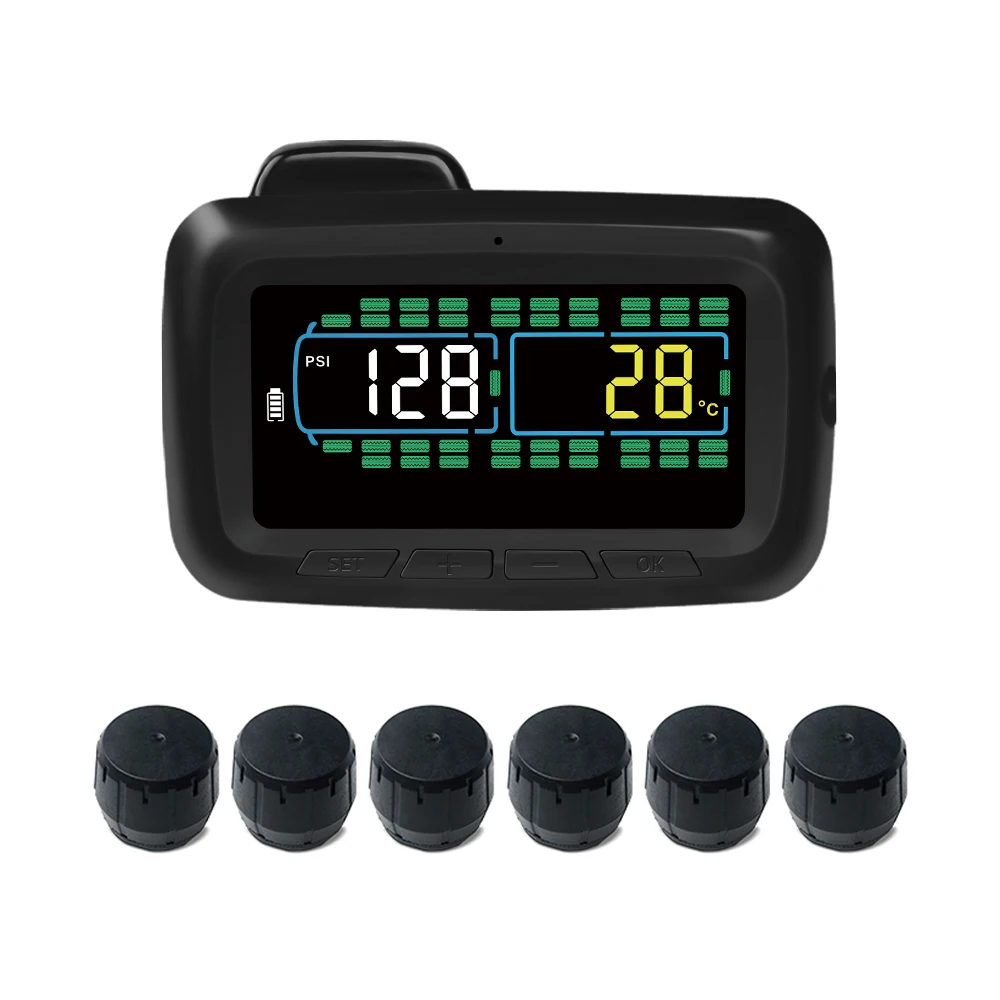 

Multi-Wheel Truck Tire Pressure 199psi Tpms, External Sensor, Supports 40 Truck Wheels RV Trailer Bus Tire