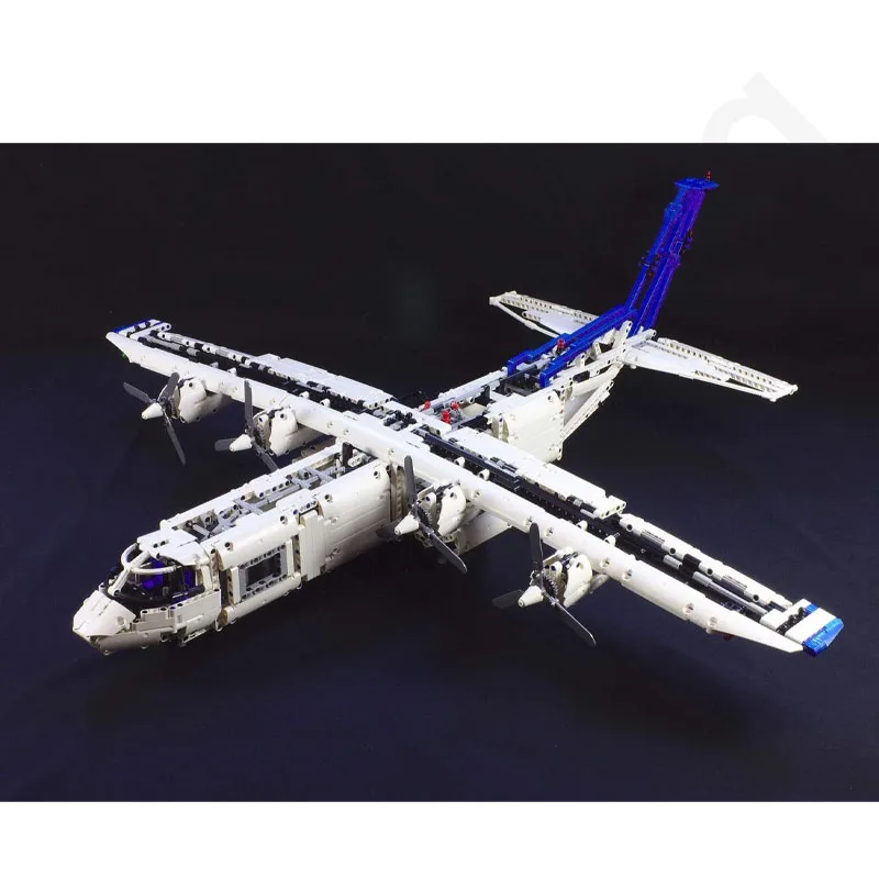 42145 kompatybilny z MOC-36862 4 śruba silnika elektryczny Transport Airliner montaż klocków chłopiec prezent urodzinowy